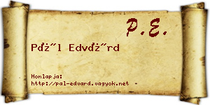 Pál Edvárd névjegykártya