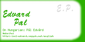 edvard pal business card